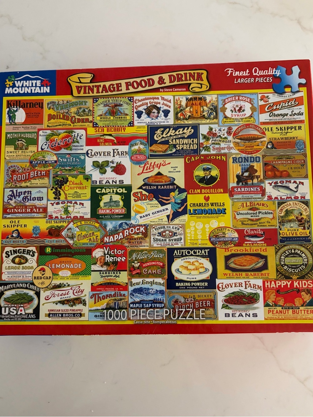 White Mountain Vintage Food & Drink Puzzle - 1000 pieces